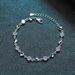 S Pure Silver Mosang Stone Bracelet Women's To Heart Noble Handicraft Plated With Pt950 Gold Straight_ipsvogv.com