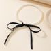 Black Ribbon Bowknot Pearl Necklace Light Luxury Niche Design Versatile Choker Clavicle Chain_ipsvogv.com