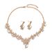 Women’s Jewelry Set Fashion Wedding Dress With Bridal Accessories Clavicle Necklace Earrings Two Piece Set Ladies Alloy Jewelry Set_ipsvogv.com