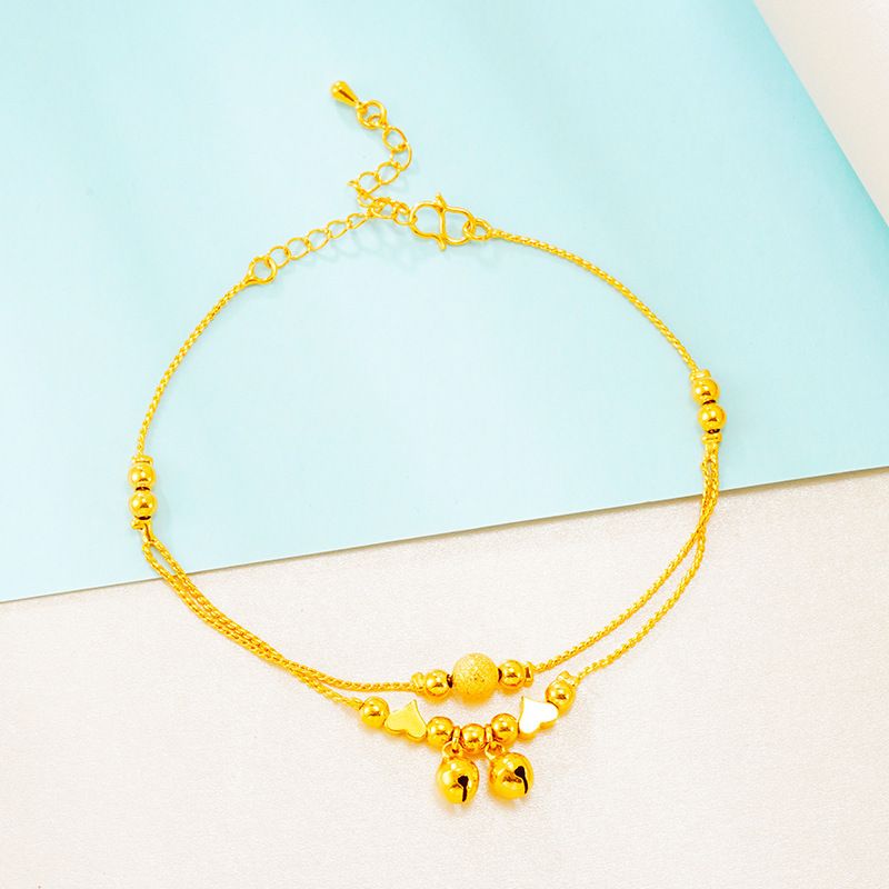 Light Luxury Feet Chain Women's Beach Korean Version Simple Fashion Personalized Foot Jewelry Sand Gold_ipsvogv.com