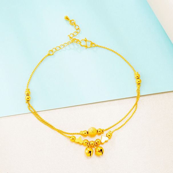 Light Luxury Feet Chain Women's Beach Korean Version Simple Fashion Personalized Foot Jewelry Sand Gold_ipsvogv.com