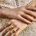 Irregular stacking ring color preservation business fashion OL ladies retro ring modern style real gold electroplating_ipsvogv.com
