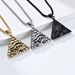 Ancient Egyptian Pyramid Eye of Horus Titanium Steel Necklace Pendant Retro Niche Personality Art Wear Pendant_ipsvogv.com