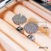 Cao Shi's New Korean Version Simple Full Diamond Inlaid Zircon Round Exquisite And Compact Earrings For Women_ipsvogv.com