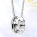Shuosbai DAD MOM Carved Letters Titanium Steel Ring Necklace Pendant Mother Father Day Gift For Evening Party_ipsvogv.com