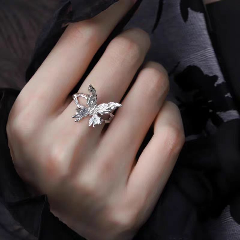 Exquisite Three-dimensional Butterfly Ring For Women, Simple Fashionable Temperament, Adjustable Opening, Sweet Cool,_ipsvogv.com