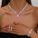 Women’s Jewelry Set Fashion Claw Chain Series Loose Diamond Zircon Earrings Necklace Set Female Bride Evening Dress High End Luxury Full Diamond_ipsvogv.com
