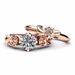 Sanjie Jewelry Pink Peach Heart Claw Set With Zircon Stone Novel Water Drop Diamond Women's Ring_ipsvogv.com