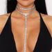 Women's Jewelry Sexy T Shaped Super Flash Full Diamond Double Layer Necklace Long Chain Clavicle Chain Necklace_ipsvogv.com