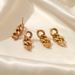 Women’s Jewelry Set Fashion Cuban Chain Earrings Simple Chain Stainless Steel Gold Plated Earrings Fashion Creative Popular Design Earrings_ipsvogv.com