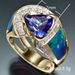 handsome Powerful And Men's Blue Natural Ring Block New Creative Silver Hainan Women's Diamond_ipsvogv.com