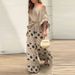Women's Clothing summer new fashion oblique collar one shoulder high waist casual printed pants suit for women_ipsvogv.com