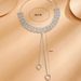 The Bride's Semi-circular Fashionable New Heart-shaped Pendant Diamond Necklace With Water Diamonds_ipsvogv.com