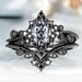 Sanjie Luxury Engagement Women's Wedding Couple Pair Fashion Zircon Set Ring_ipsvogv.com