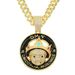 Trendy men with inlaid three-dimensional portrait hang tags, nec, hip-hop rap, cool full diamond Cuban chains,_ipsvogv.com