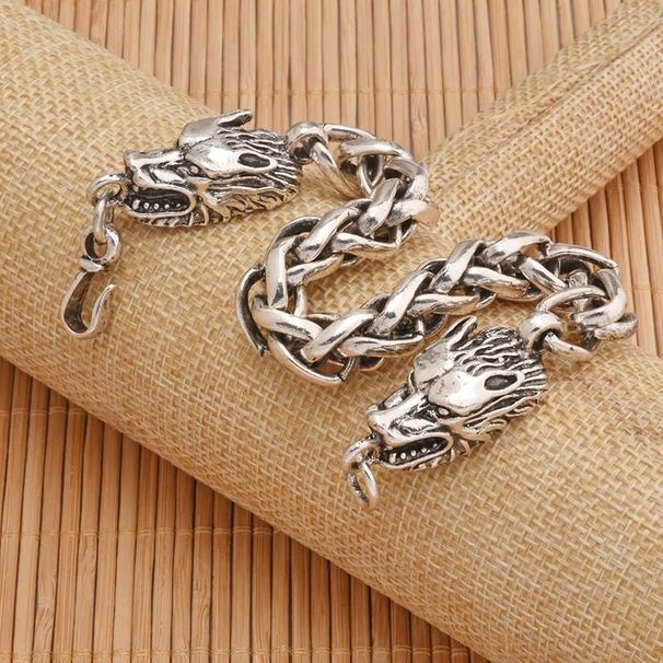 Hip-Hop Trendy Men's Personality Bold Fashion Versatile Accessory Simple Spring Summer Dragon Bone Bracelet Gift_ipsvogv.com