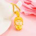3D Hard Buddha Hotan Jade Pendant Feminine Temperament Imitate Gold Inlaid Jade Maitreya_ipsvogv.com
