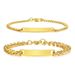 Chain High-End Titanium Steel Electroplated DIY Engraving Couple Cuban Bracelet_ipsvogv.com
