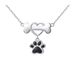Love Necklace For Women, Fashionable Drop Glue Bone, Cute Dog Paw, Black Silver Jewelry Pendant_ipsvogv.com