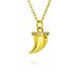 Ins Temperament Personality Wolf Tooth Pendant Necklace Clavicle Chain Copper Plated Gold Pendant Necklace_ipsvogv.com