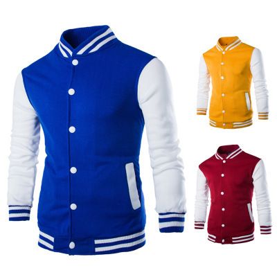 Men's Clothing Jacket European Size Men's Clothing Hot Sale Men's Stand Collar Baseball Shirt Jacket W868_ipsvogv.com