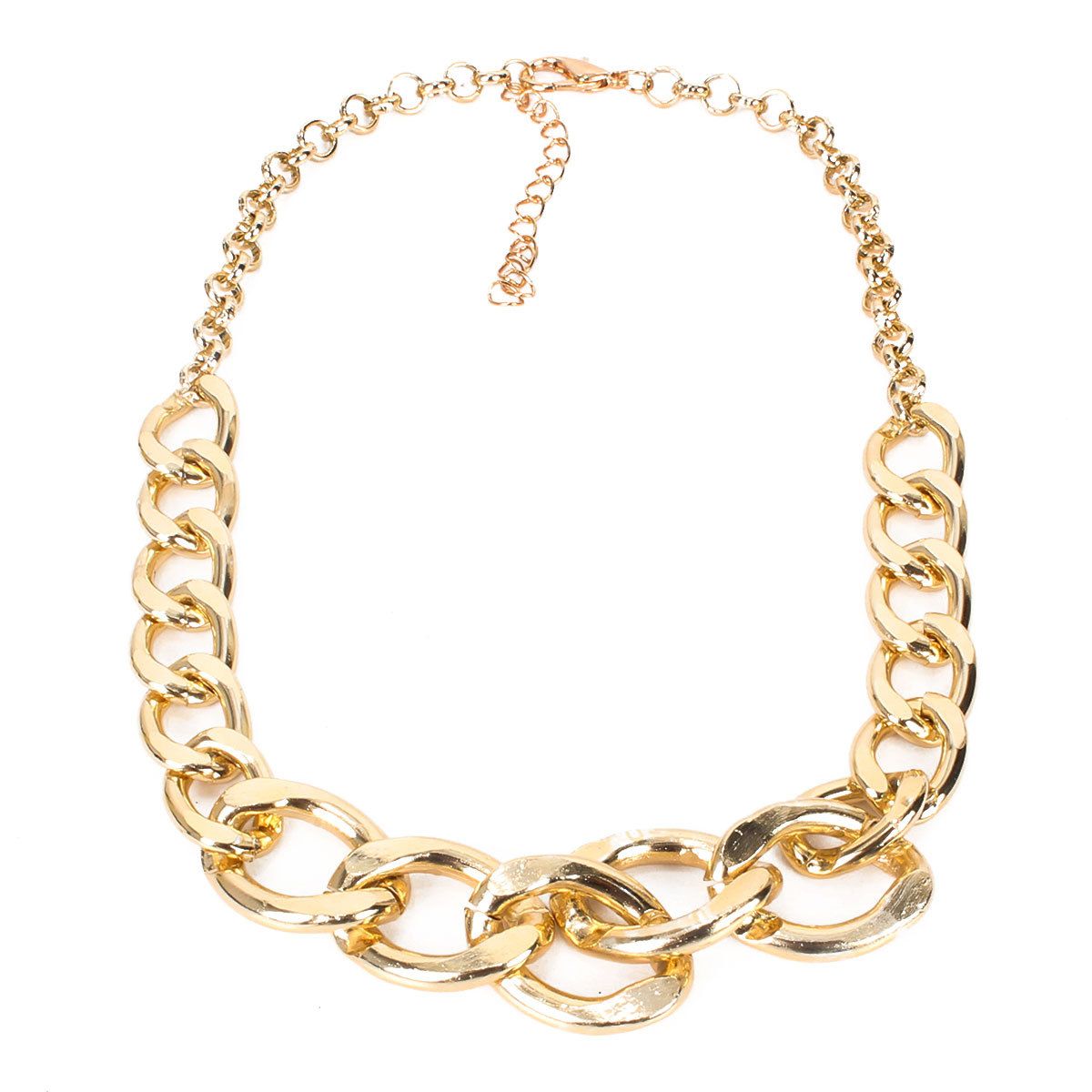 Necklace Fashion Metal Texture Exaggerated Thick Necklace Clavicle Chain_ipsvogv.com