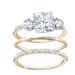 Sanjie Hot Selling Jewelry Gold Square Zircon With White Diamond 3-Piece Fashion Ring Set_ipsvogv.com