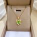 Green 【 】 Love Zircon Light Luxury Charm Gorgeous Full Diamond Necklace Women's Versatile Clavicle Titanium Steel Chain 【 】_ipsvogv.com