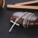 New Bohemian Personality Cross With Pendant Necklace Water Wave Chain 11 Diamond Necklaces_ipsvogv.com