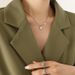 Korean Fashion Titanium Steel Necklace With A Niche Design Sense, Danshui Pearl Oval Brand Pendant, Instagram Style_ipsvogv.com
