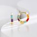 Sweet Cool Lifebuoy Color Drop Glue Earrings Female Simple Versatile Style Copper Ear Buckle_ipsvogv.com