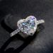 Unisex Fashion Creative Love Zircon Ring Valentine's Day Gift Couple Heart Shape Ring_ipsvogv.com