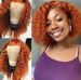 180% Density Ginger Orange Curly 13x4 Lace Front Human Hair Wigs For Women Short Bob Curly Human Hair Wigs Transparent Lace Wig_ipsvogv.com