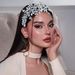 Women's Jewelry Handcrafted Crystal Floral Hairband With Rhinestones - Elegant Wedding Bridal Headpiece For Special Occasions_ipsvogv.com