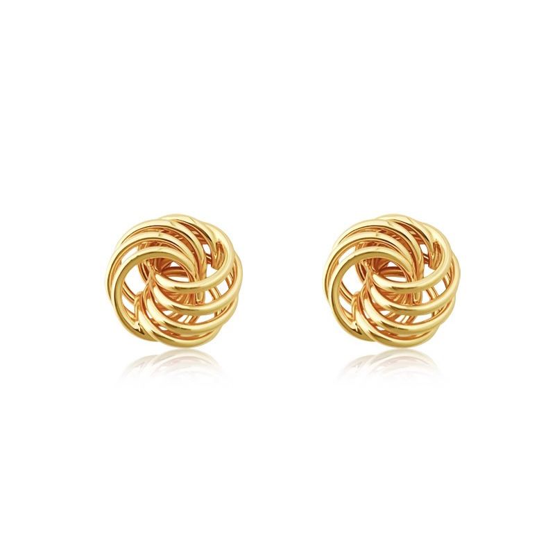 Women's Jewelry Retro Hollow Bird's Nest Earrings Light Luxury Niche Design High End Winding Earrings Versatile Fashion Earrings_ipsvogv.com