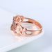 Unisex simple sweet hollow heart shaped women's ring rose gold plated zircon hot accessories_ipsvogv.com