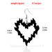 Fashion Resin Flame Shaped Hollow Love Earrings Spice Girls, Personalized Peach Heart Earrings Earrings_ipsvogv.com
