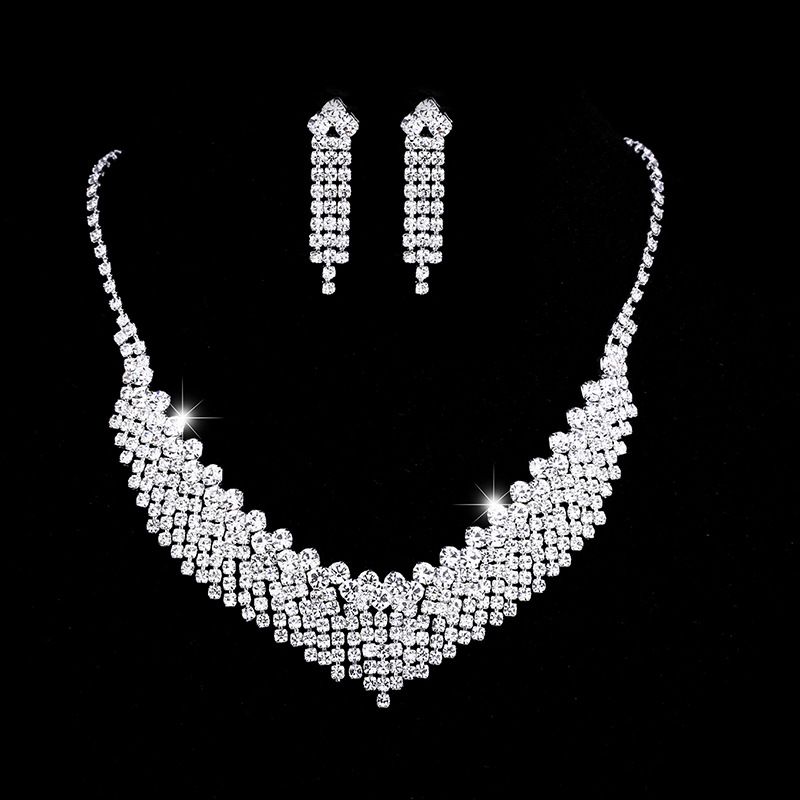 Ladies' Jewelry ANGELIC WINGS 563 - Crystal Wing Bridal Jewelry Set (Exaggerated Elegance Necklace)_ipsvogv.com