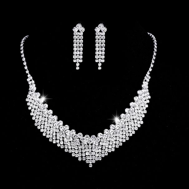 Ladies' Jewelry ANGELIC WINGS 563 - Crystal Wing Bridal Jewelry Set (Exaggerated Elegance Necklace)_ipsvogv.com