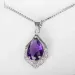 Bague Ringen Elegant Water Drop Shaped Hanger Amethist Ketting Voor Vrouwen Temperament Edelsteen Zier Sieraden_ipsvogv.com