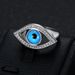 Hot Selling Stainless Steel Gold Plated Inlaid Diamond Blue Angel Eye Hip Hop Men's Ring_ipsvogv.com
