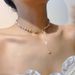 Titanium Steel Baroque Freshwater Powder Pearl Women's OT Buckle Pull-out Adjustable Collarbone Chain Temperament_ipsvogv.com
