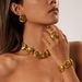 Minimalist Fashion Ring Earring Jewelry Set Ocean Style Conch Exaggerated Bracelet Necklace For Women_ipsvogv.com