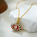 Fashion, Simple Personality, Hip Hop Style, Colorful Enamel Plated Gold Devil Eye Pendant Jewelry_ipsvogv.com