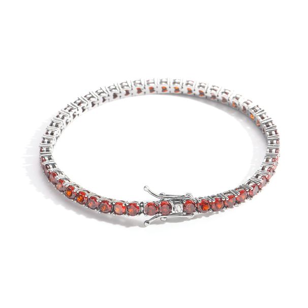 Unisex Tennis Chain 4mm Red Zircon Single Row Zircon Tennis Hip Hop Bracelet Men And Women Fashion Match_ipsvogv.com