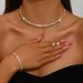 Women’s Jewelry Set Fashion Fashion Personality Diamond Necklace Earrings Bracelet Jewelry Set Simple Bridal Jewelry Accessories_ipsvogv.com