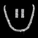 Low Price Yiwu Fashion OL Bride Jewelry Set Simple Four-Row Rhinestone Necklace Earrings_ipsvogv.com