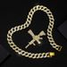 Exaggerated Punk Full Diamond Long Pendant, Personalized Street Dance Outfit, Cuban Chain Decoration, Nightclub Alloy_ipsvogv.com