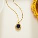 Exquisite Elliptical Crystal Zircon With Jewelry And New Style Micro Setting Pendant Necklace_ipsvogv.com