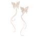 trend jewelry simple long butterfly earrings temperament full diamond tassel rhinestone earrings women's earrings_ipsvogv.com